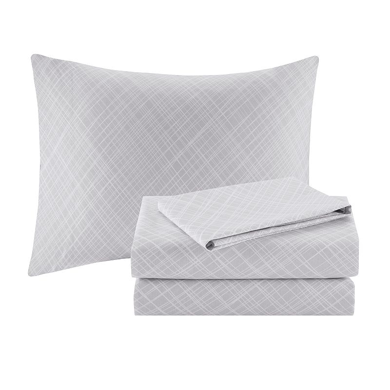 Madison Park Essentials Pelham Bay Comforter Set with Cotton Sheets and Throw Pillow