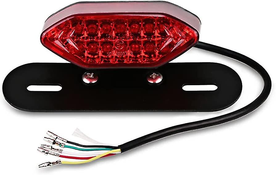 Rear Light Rear Trailer Light Universal Motorcycle Parking Brake Signal Light Indicator Waterproof (black Red) (1pcs)