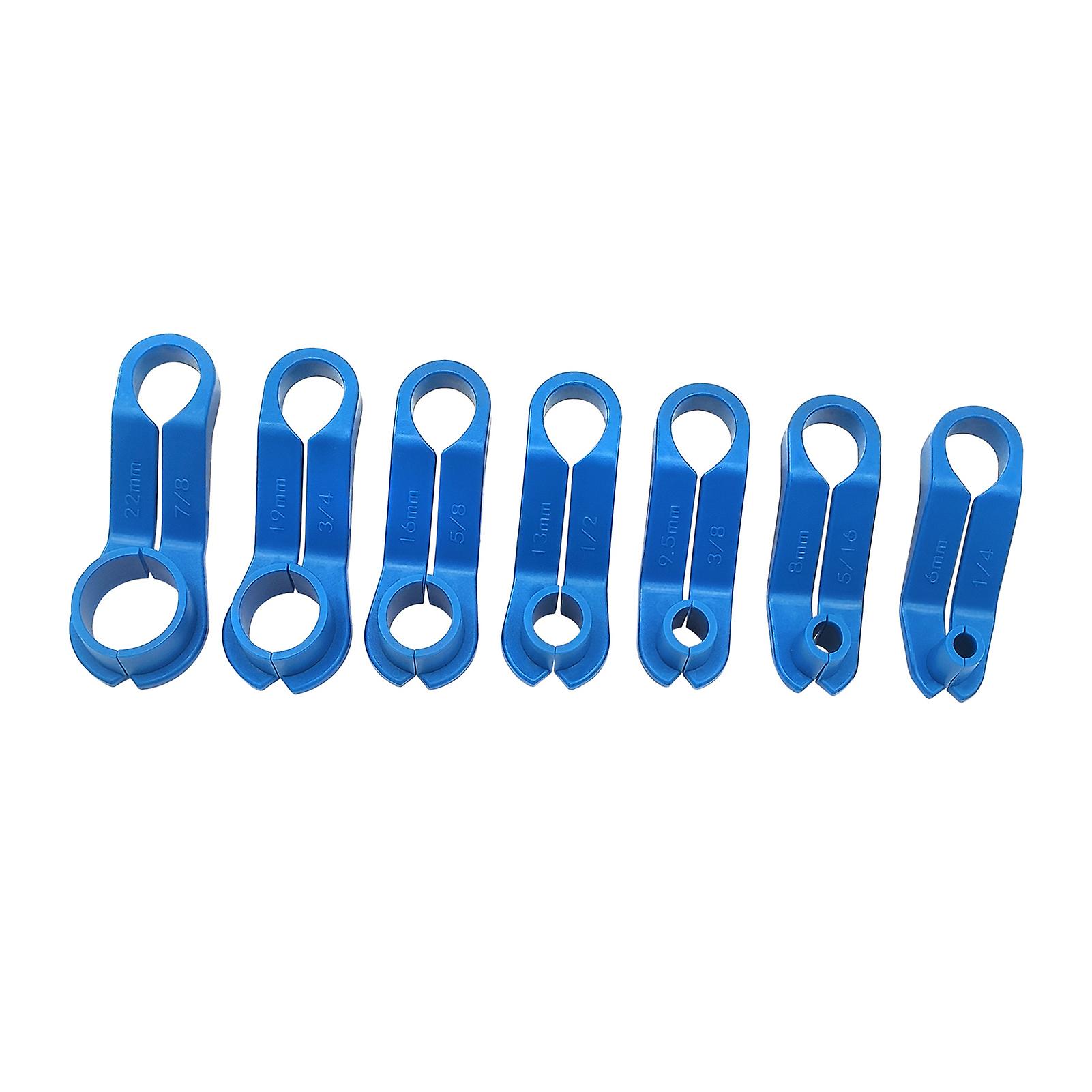 Blue 7pcs Ac Fuel Line Disconnect Tools Fuel Line Angled Disconnect Tool Set Blue Replacement For Ford And Chrysler