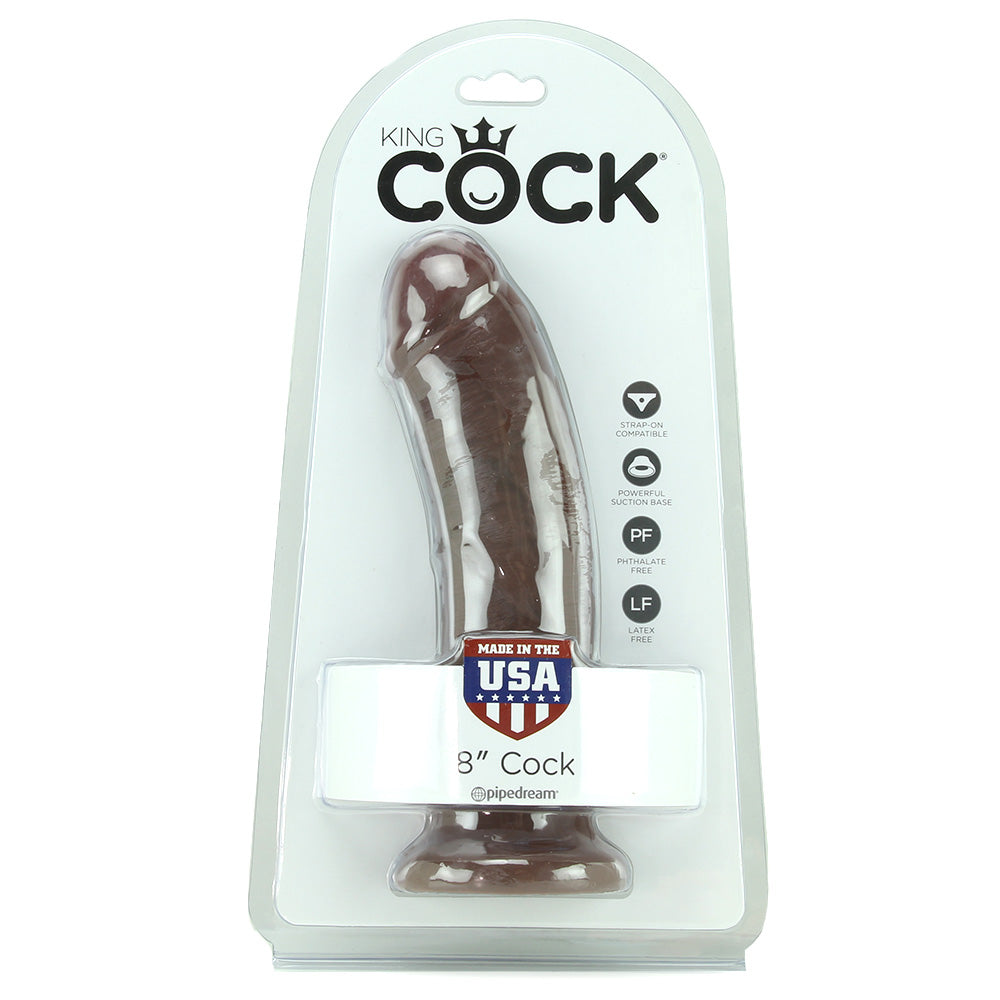 King Cock 8 Inch Dildo in Brown