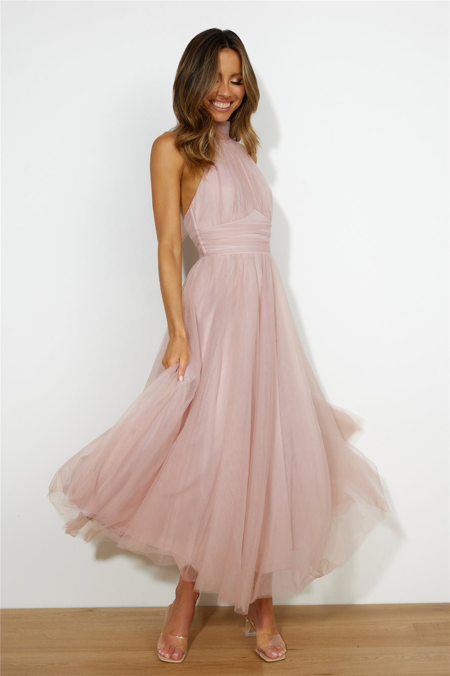 Tangled Up Maxi Dress Blush