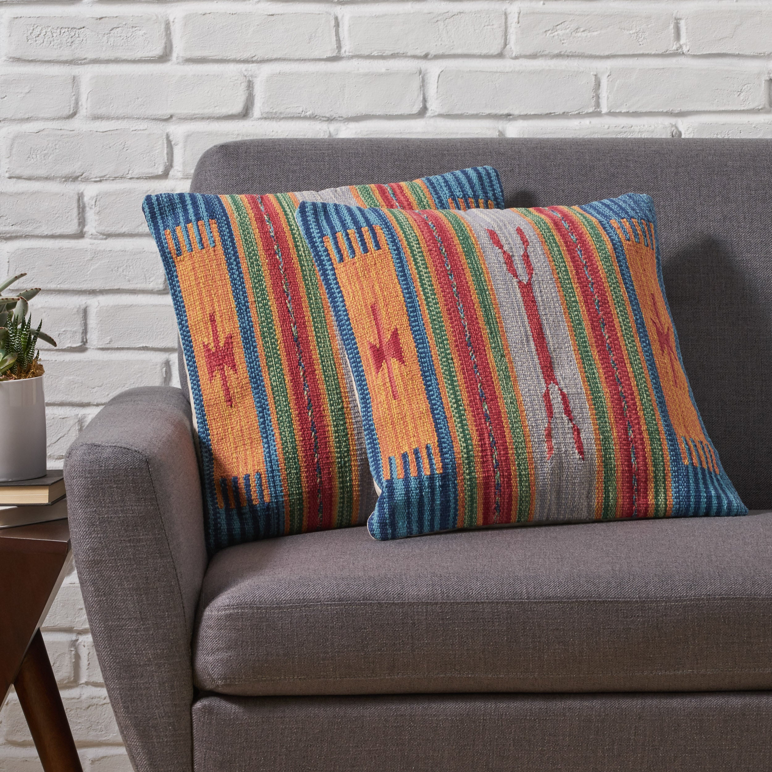 Lisset Boho Cotton Throw Pillow (Set of 2)