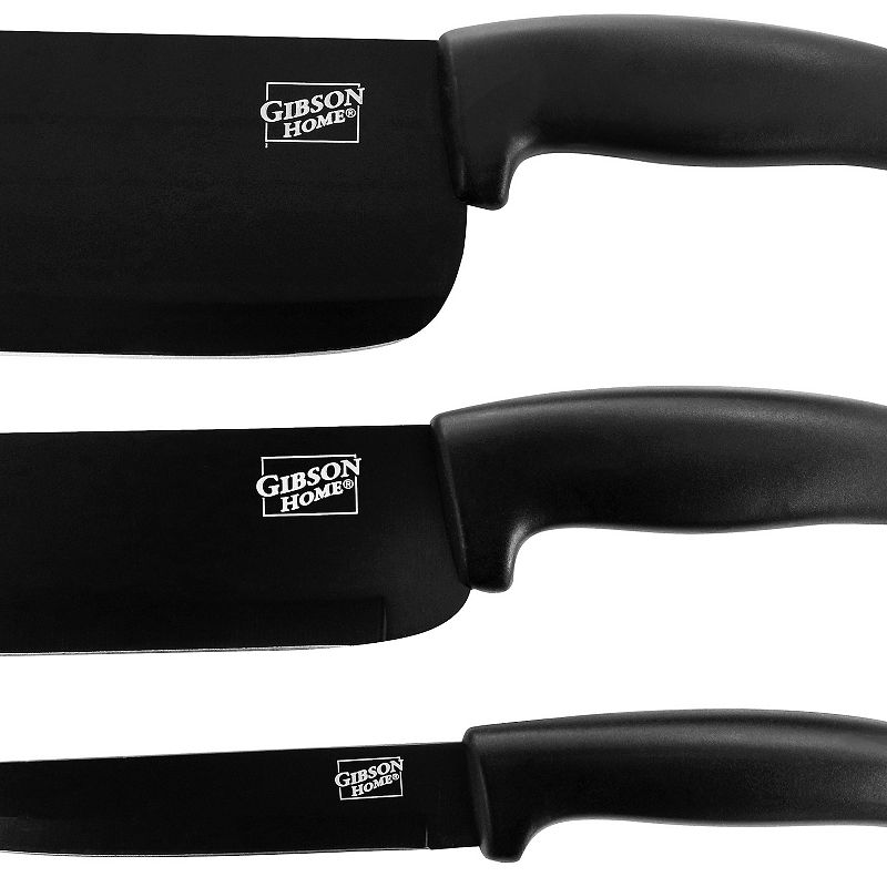 Gibson Everyday Edge Craft 4 Piece Nonstick Stainless Steel Cutlery Set with Cutting Board