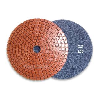 Toolocity 5 in. JHX Metal Bond Diamond Polishing Pad 7-Piece Set for Polishing Granite  Concrete JHXR0202SET5