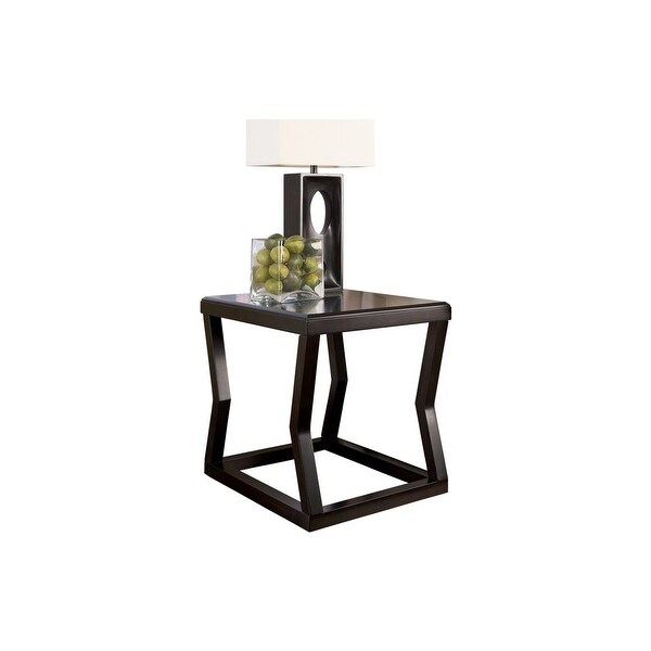 Ashley T592-3 Kelton Espresso Rectangular End Table w/ Hand Finished