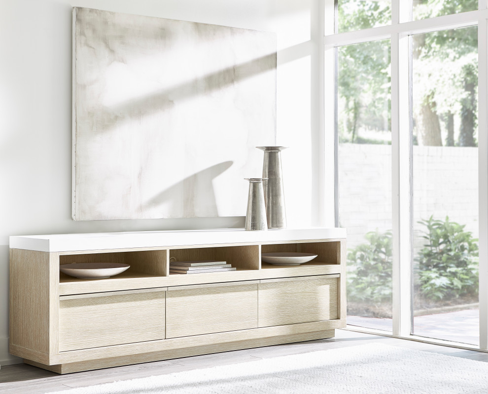 Bernhardt Solaria Entertainment Credenza With 3 Drawers   Modern   Entertainment Centers And Tv Stands   by Bernhardt Furniture Company  Houzz