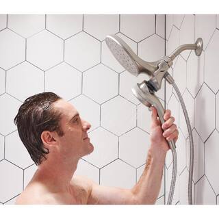 MOEN Attract with Magnetix 6-spray 6.75 in. Dual Shower Head and Adjustable Handheld in Spot Resist Brushed Nickel 26008SRN