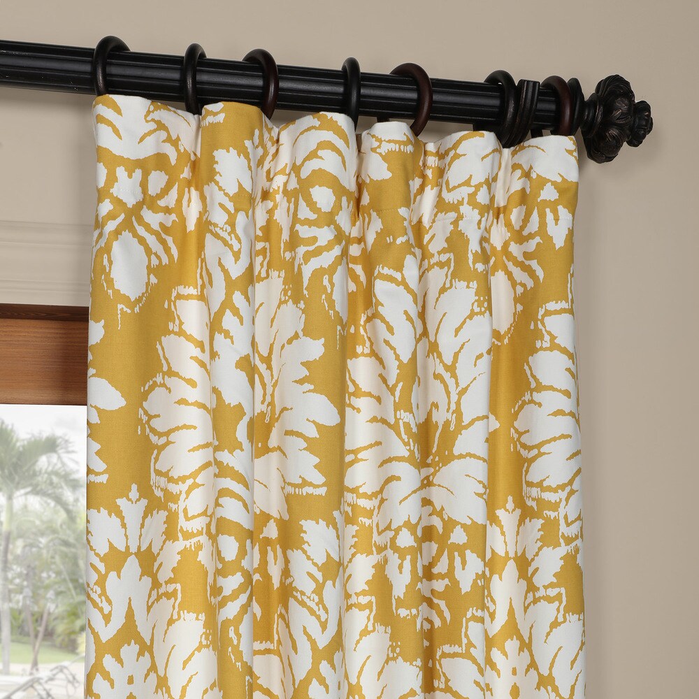 Exclusive Fabrics Lacuna Cotton Printed Curtain (1 Panel)