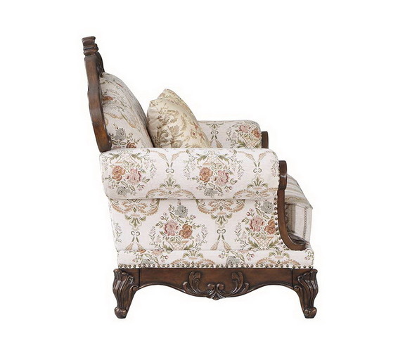 Acme LV01275 Nayla Chair w/Pillow  Pattern Fabric ...