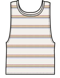 Retro Vibes Organic Cotton Vest - Retro Stripe