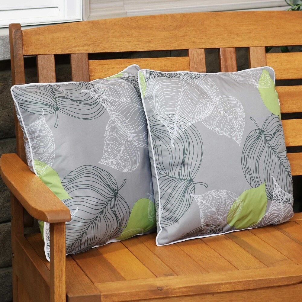 Sunnydaze Polyester Large Round Floor Cushion   Set of 2