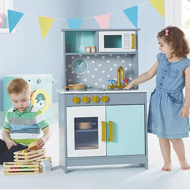 Spark Create Imagine 1 Piece Wood Play Kitchen， Gray