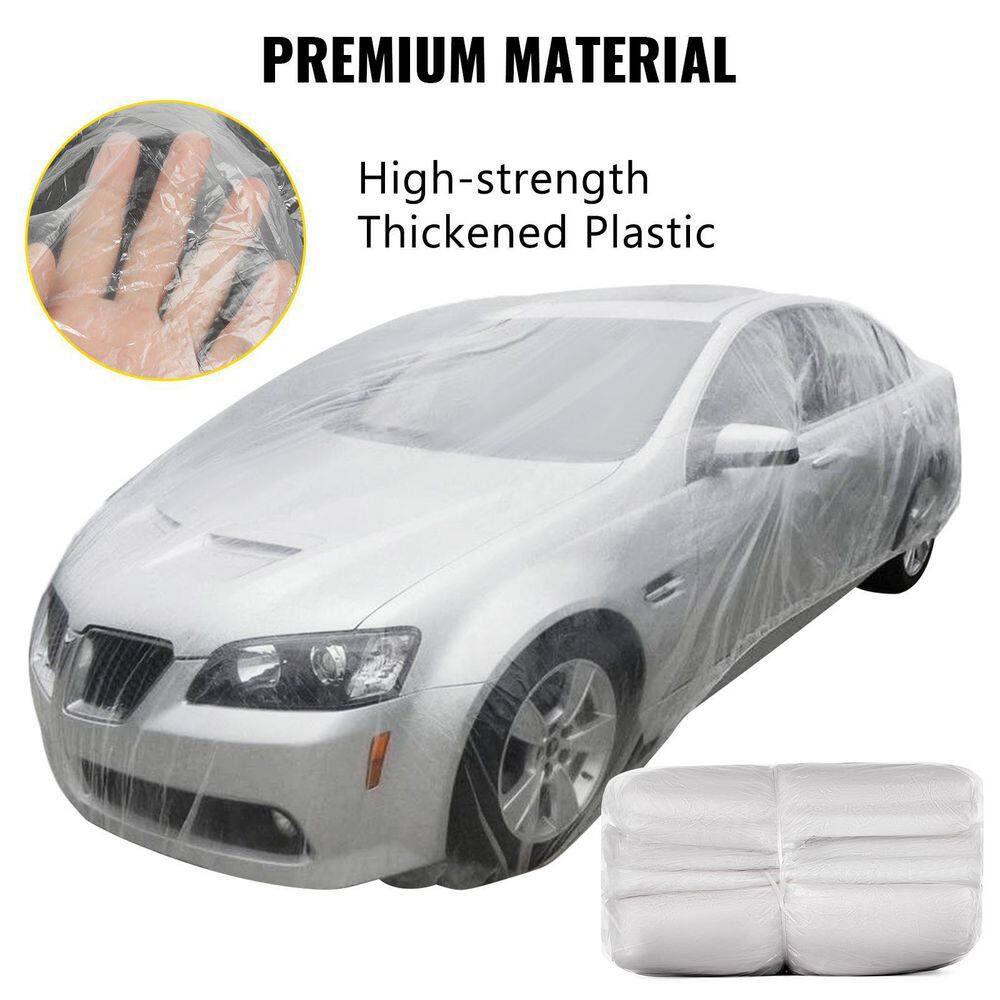 VEVOR Plastic 22 ft. x 12 ft. Car Cover Disposable Car Covers Universal Car Cover Waterproof Dust-Proof Full Cover (10-Pieces) CY10BZSLCZ0000001V0