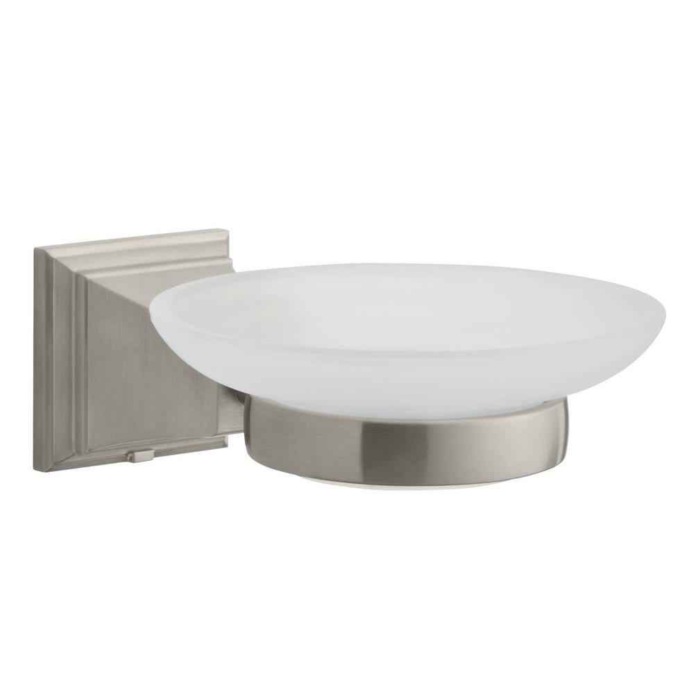 Glacier Bay Exhibit Wall-Mounted Soap Dish in Brushed Nickel 20714-0904