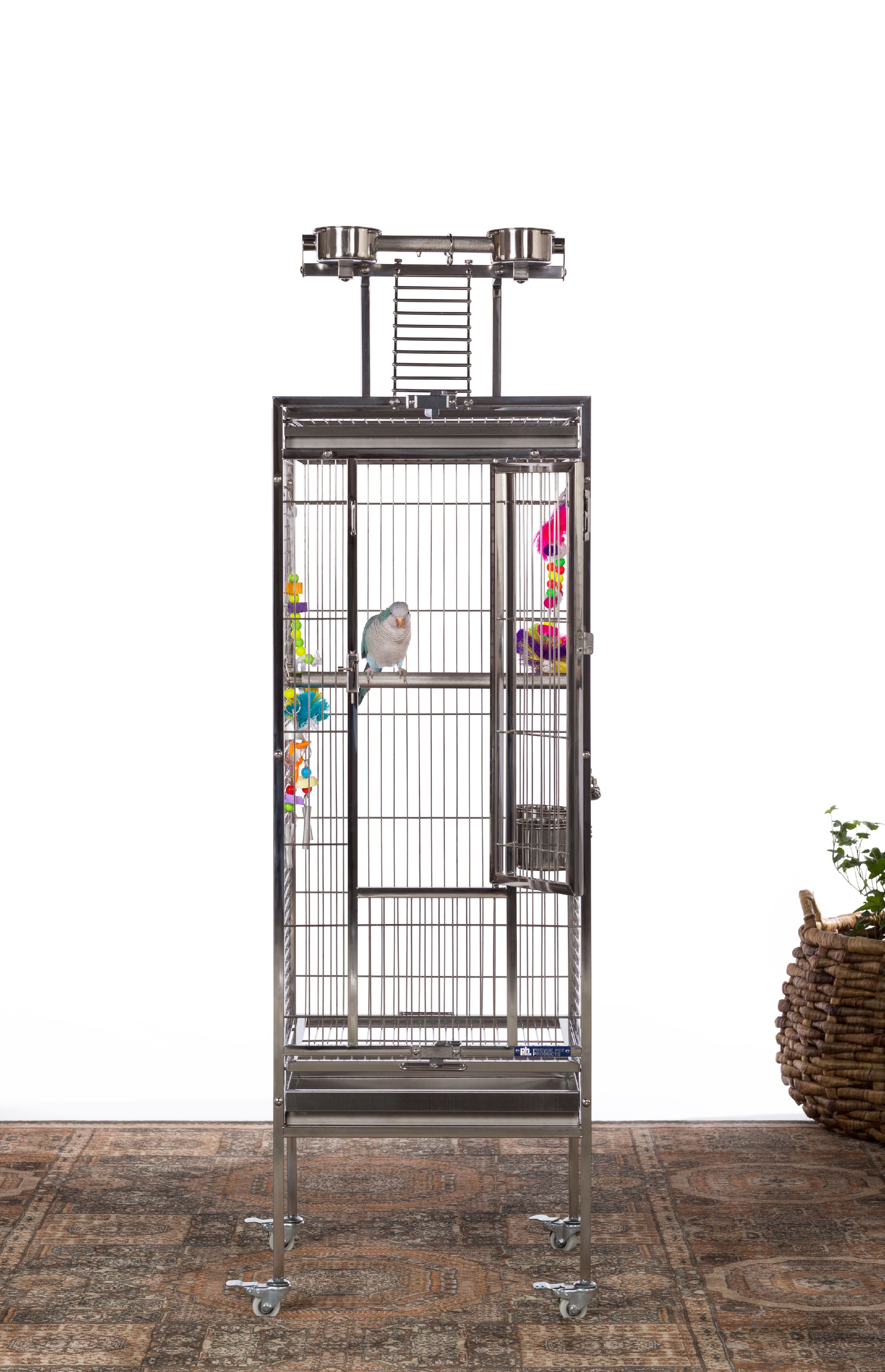 Prevue Pet Products Small Stainless Steel Play Top Bird Cage 3451