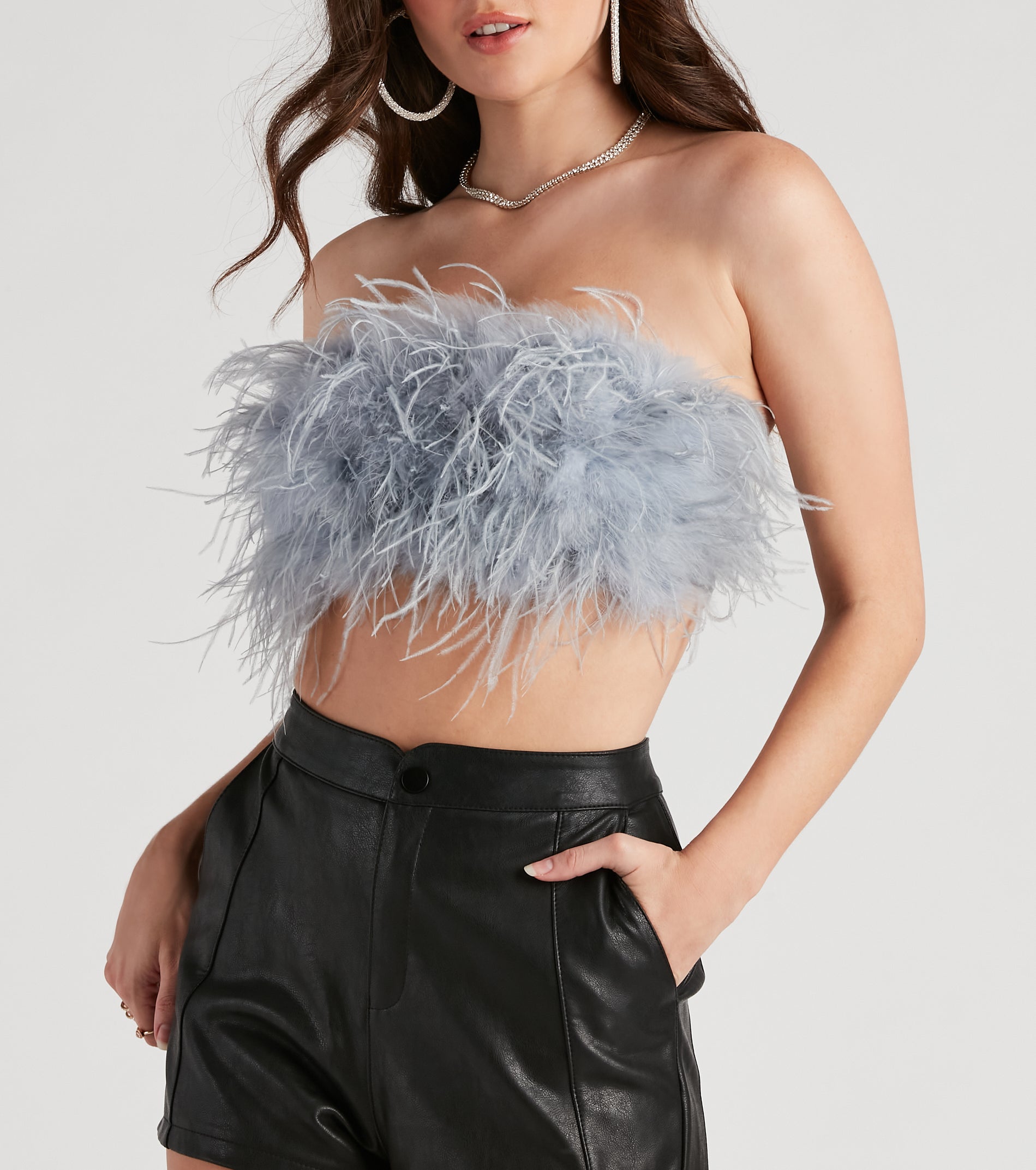 Birds Of A Feather Boa Tube Top