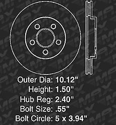Max Brakes Front and Rear Brake Kit Fits: 2000 - 2005 Dodge Neon | 2000 - 2001 Plymouth Neon