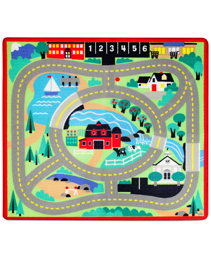 Melissa and Doug Kids Round the Town Road Rug Playmat