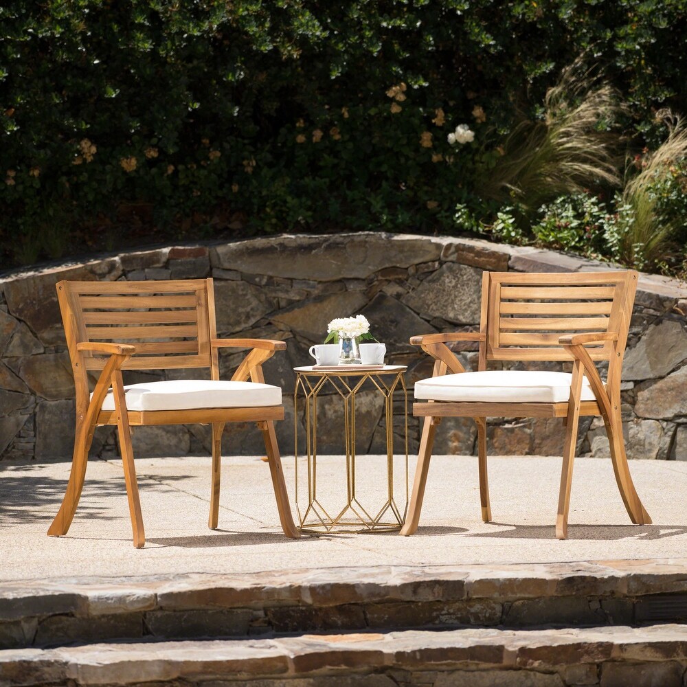 Hermosa Outdoor Acacia Wood Dining Chair (Set of 2) by Christopher Knight Home   24.00\