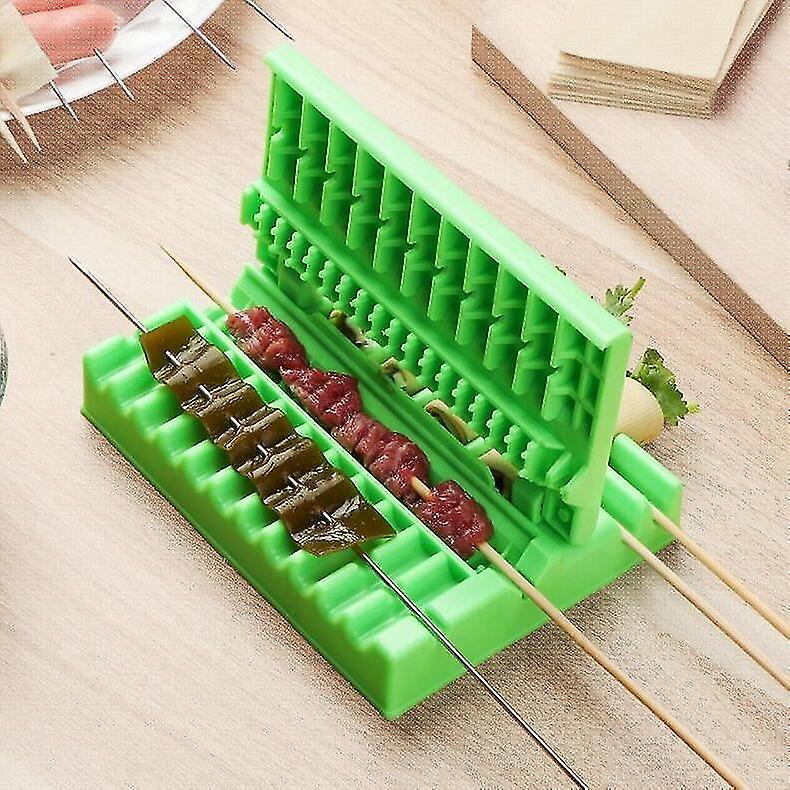 Outdoor Bbq Skewer Kitchen Tool Multi-function Meat Skewer (green) Botao