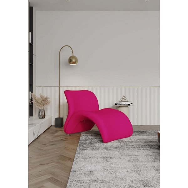 Rosebud Accent Chair in Fuchsia