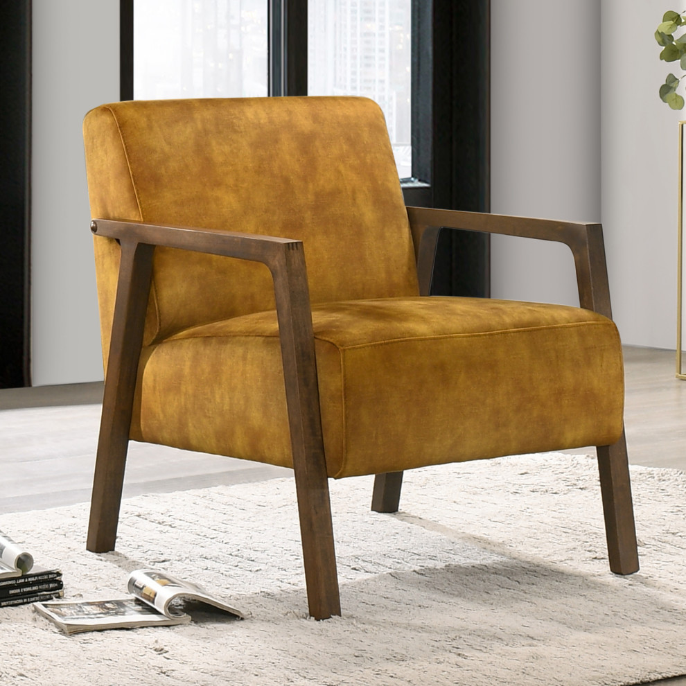 Omax Decor Fletcher Lounge Accent Chair   Midcentury   Armchairs And Accent Chairs   by Omax Decor  Houzz