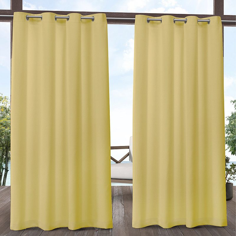 Exclusive Home 2-pack Biscayne Indoor/Outdoor Window Curtain