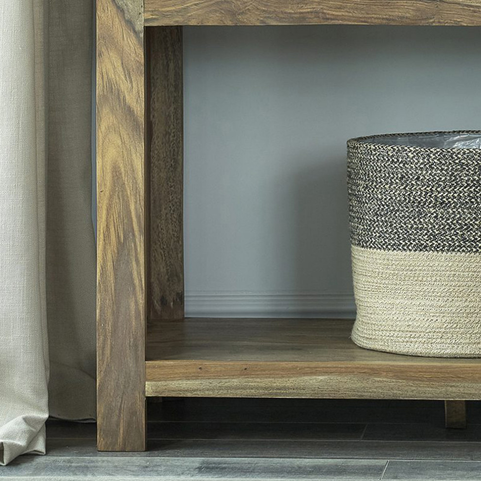 3 Drawer Storage Console Table  Natural Sheesham   Rustic   Console Tables   by Simple Relax  Houzz