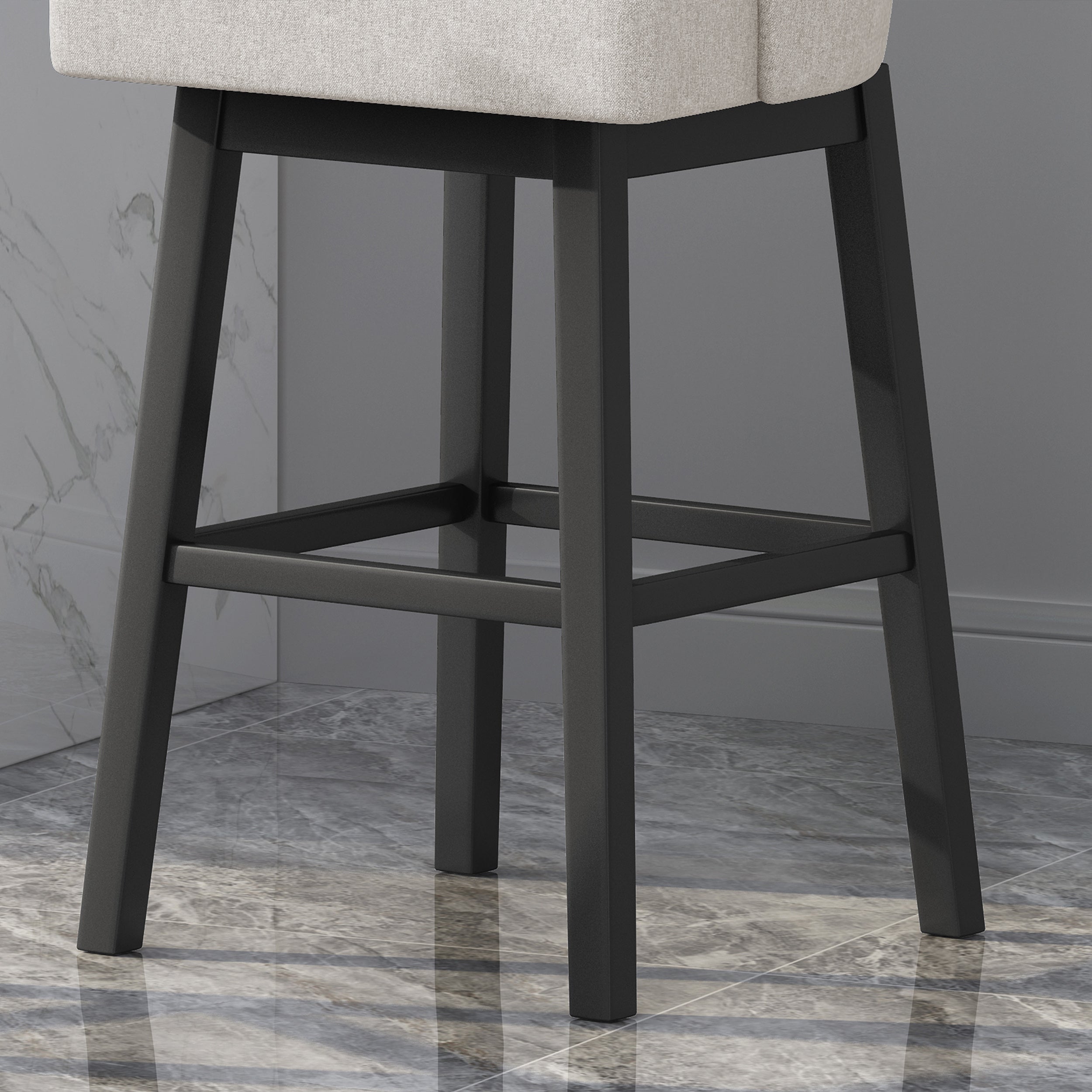 Andriel Modern Upholstered Swivel Bar Stool