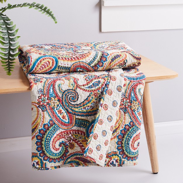 Alyssa Paisley Quilted Throw Levtex Home