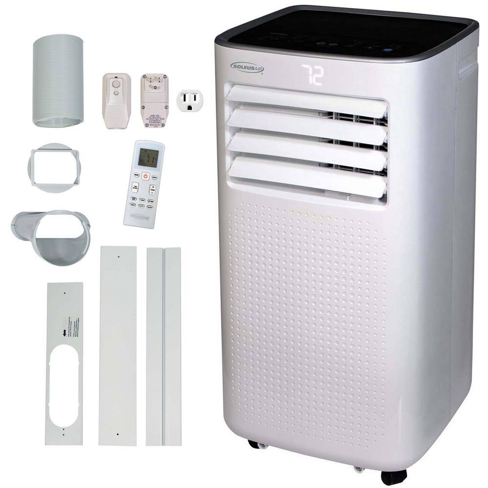 Soleus Air 6000 BTU (DOE) Portable Air Conditioner PSJ-06-01 Cools 250 sq. ft. with Heater and Dehumidifier with Remote White PSJ-06-01