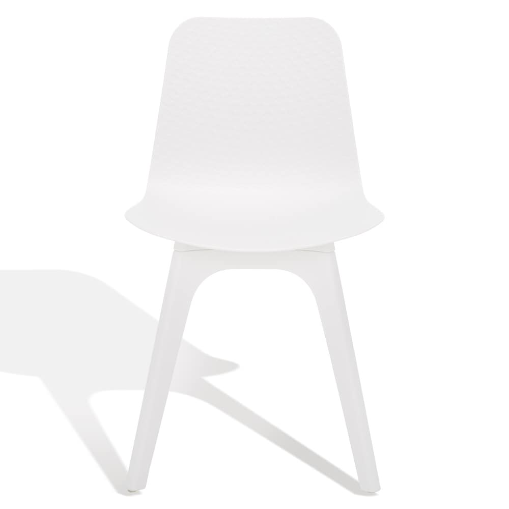 SAFAVIEH Couture Damiano Molded Plastic Dining Chair (SET of 2)   17.5 IN W x 18 IN D x 31.5 IN H