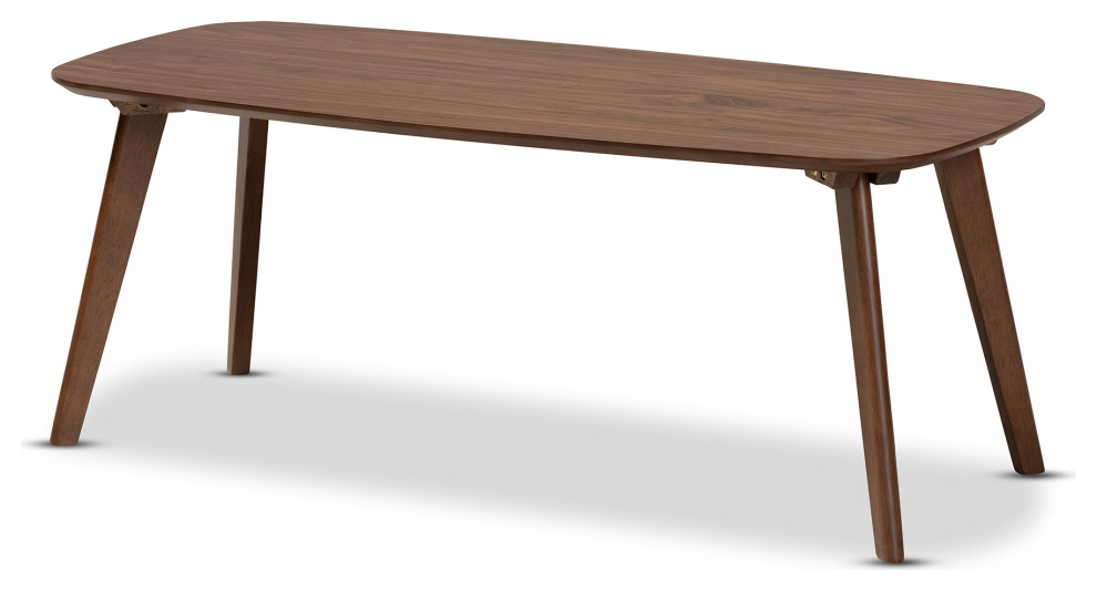 Castlebank Walnut Coffee Table   Midcentury   Coffee Tables   by Baxton Studio  Houzz