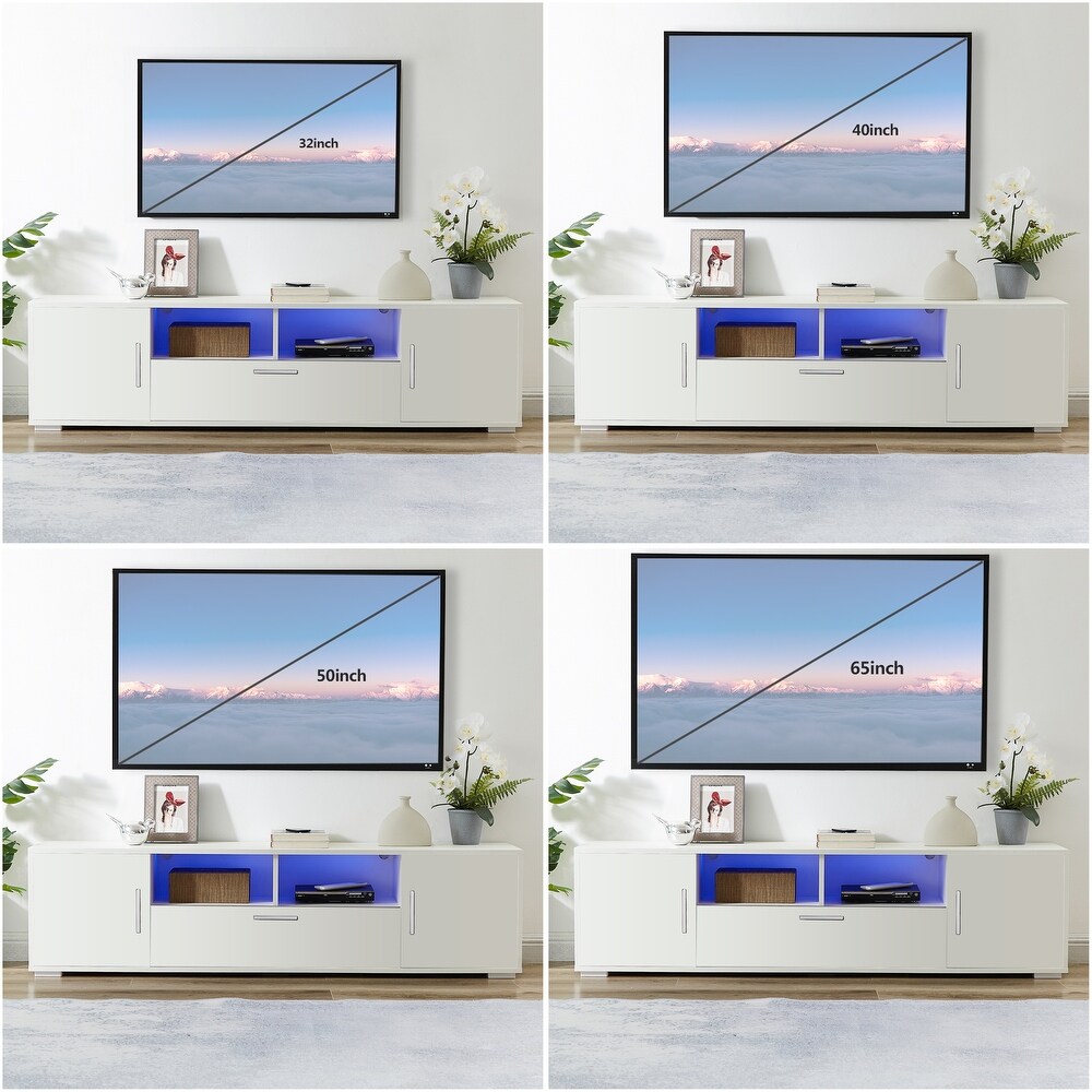 TV Stand Gaming Entertainment Center for Living Room  Television Cabinet Media Console with LED Lights for up to 65\