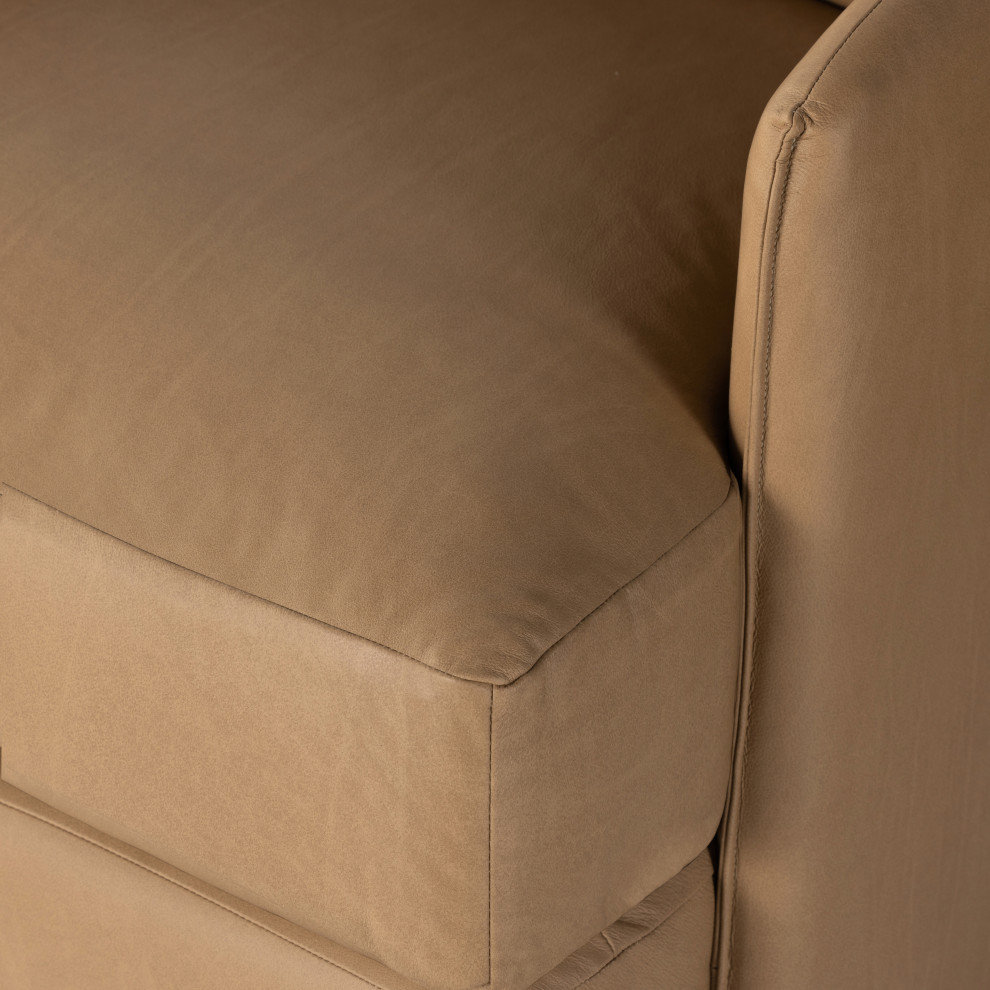 Whittaker Swivel Chair  Nantucket Taupe   Contemporary   Armchairs And Accent Chairs   by Four Hands  Houzz