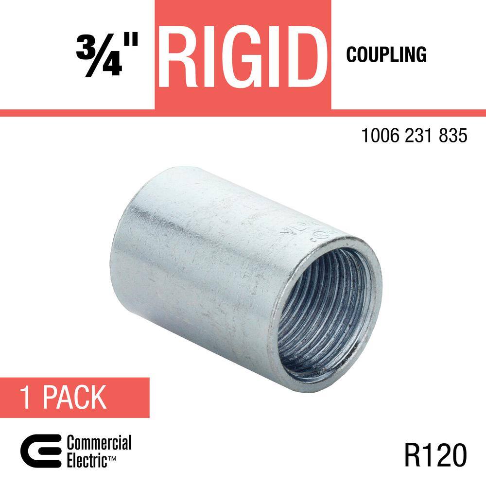 Commercial Electric 34 in. Rigid Metal Conduit (RMC) Threaded Coupling FRPTS-75-1