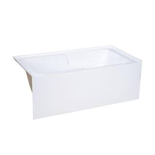 Swiss Madison Voltaire 60 in. x 30 in. Acrylic White Alcove Integral Armrest Right-Hand Drain Apron Rectangular Bathtub in White SM-AB540