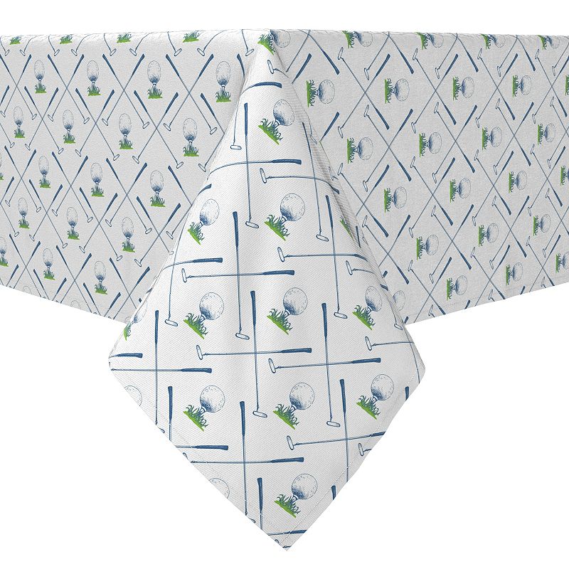 Square Tablecloth， 100% Cotton， 60x60， Tee Up Golf