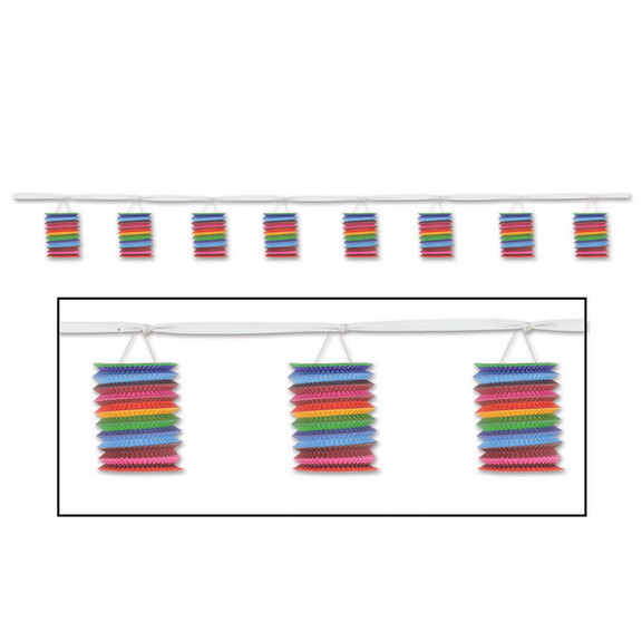 Beistle 54724 Fiesta Lantern Garland  8 lanterns/g...