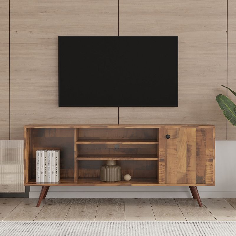 FC Design TV Stand Use in Living Room Furniture with 1 storage and 2 shelves Cabinet， high quality particle board，fir wood