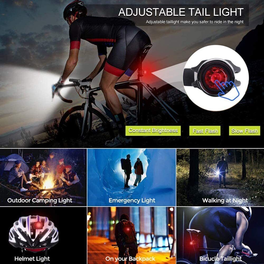 Nextirrer 1000LM USB Rechargeable Bike Lights Accessories for Night Riding， Bike Headlight Rear Light for Adult Kids