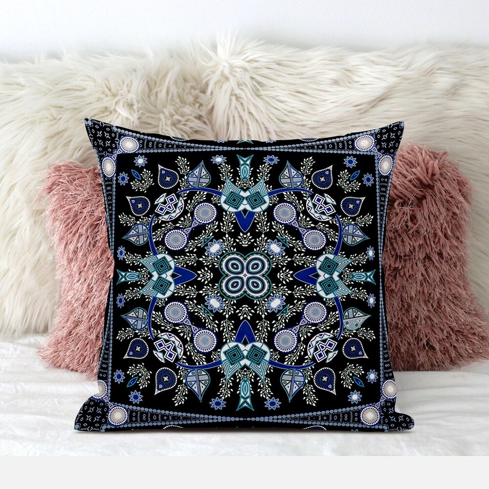 Amrita Sen Paisley Leaf Geo Indoor Outdoor Pillow Zip