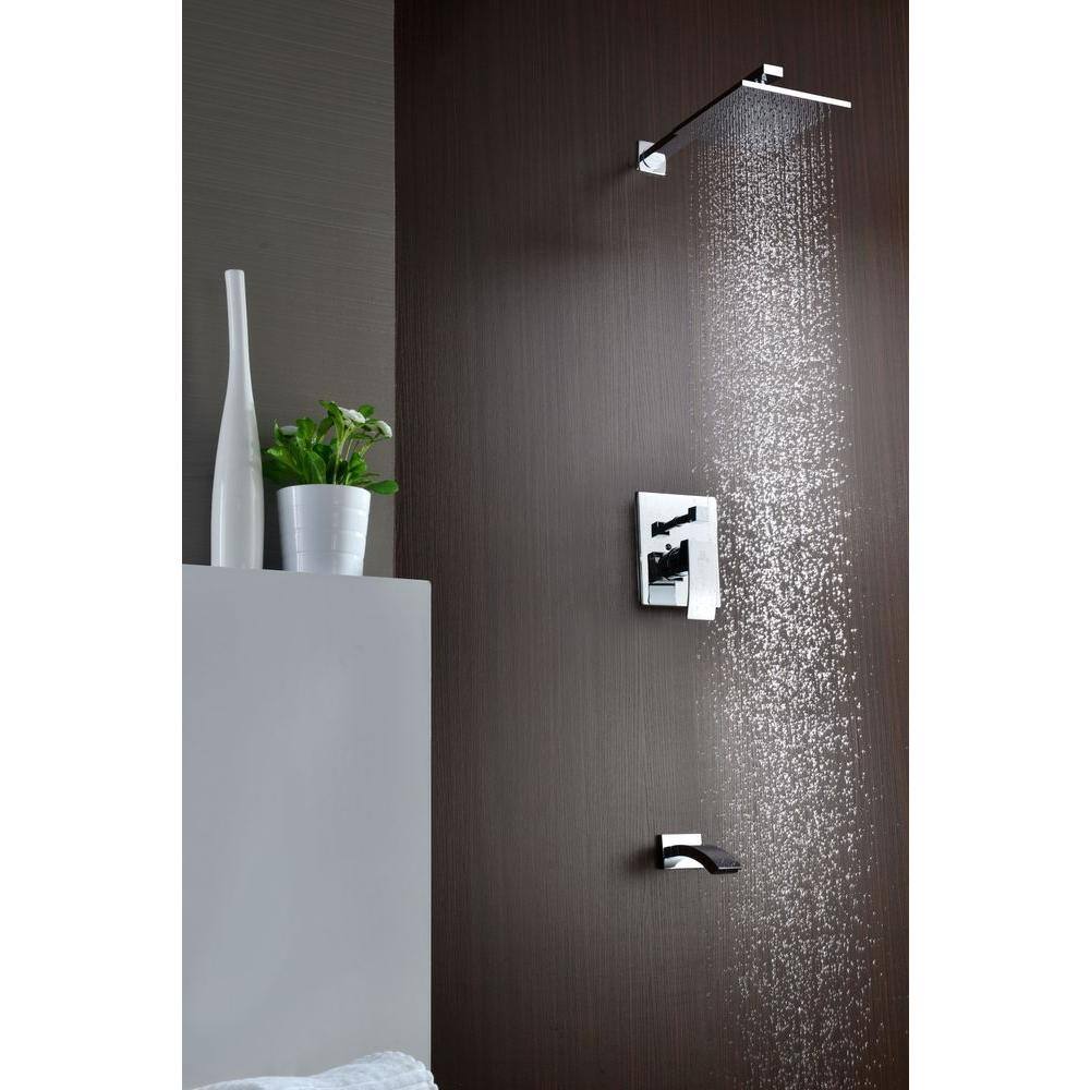 ANZZI Spirito Series 1-Handle 1-Spray Tub and Shower Faucet in Polished Chrome (Valve Included) SH-AZ040