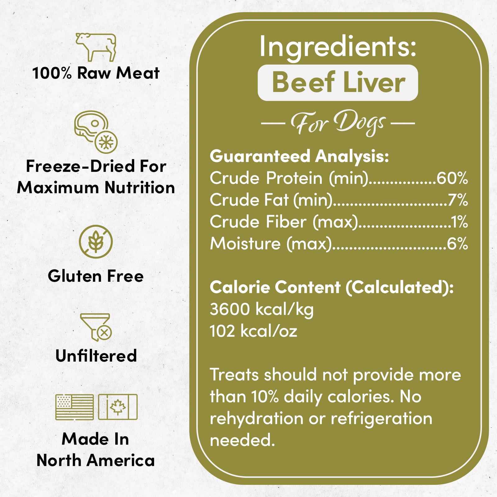 McLovins 100% Freeze Dried Beef Liver Dog Treat