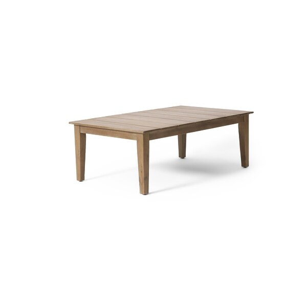 Acacia Wood Outdoor Coffee Table，Light Brown，14'' H X 23.5'' W X 39.5'' L