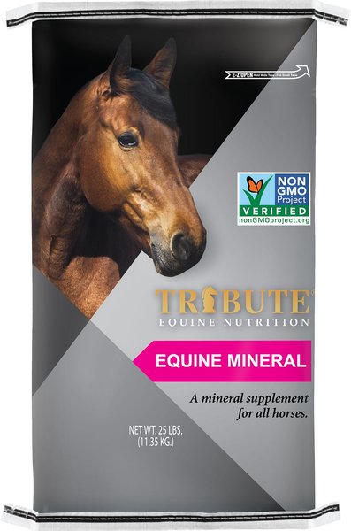 Tribute Equine Nutrition Non-GMO Equine 12-8 Mineral Powder Horse Supplement， 25-lb bag