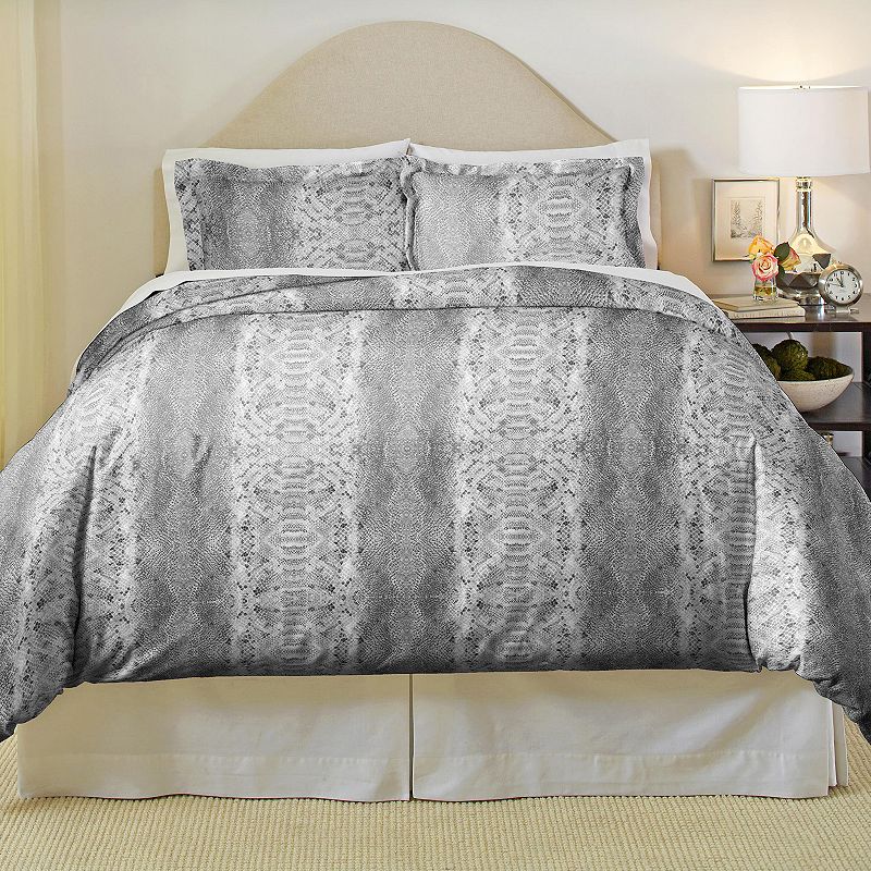 Pointehaven Python Soft Luxury Flannel Duvet Cover Set