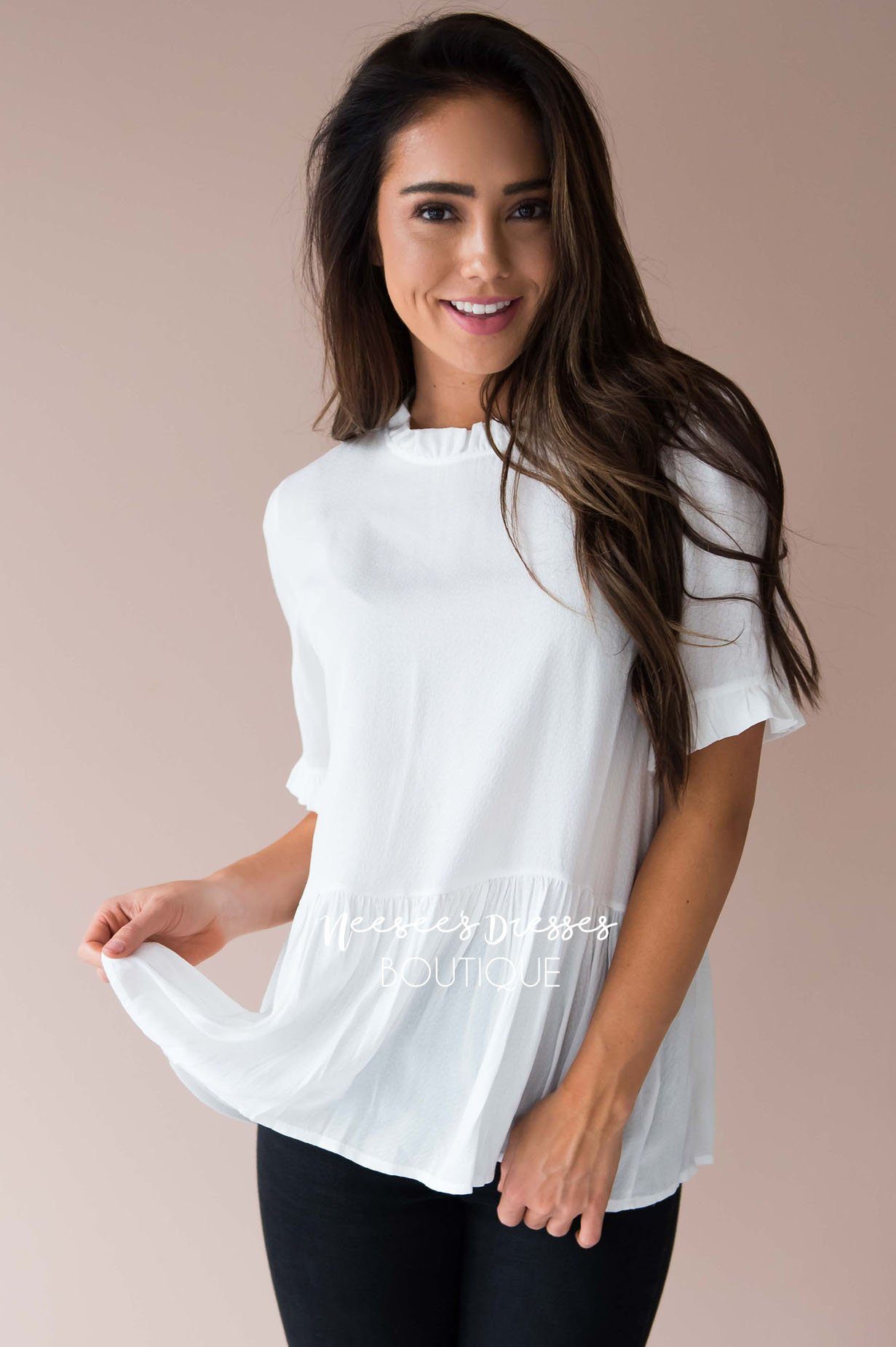 Enjoy It All Ruffle High Neck Top