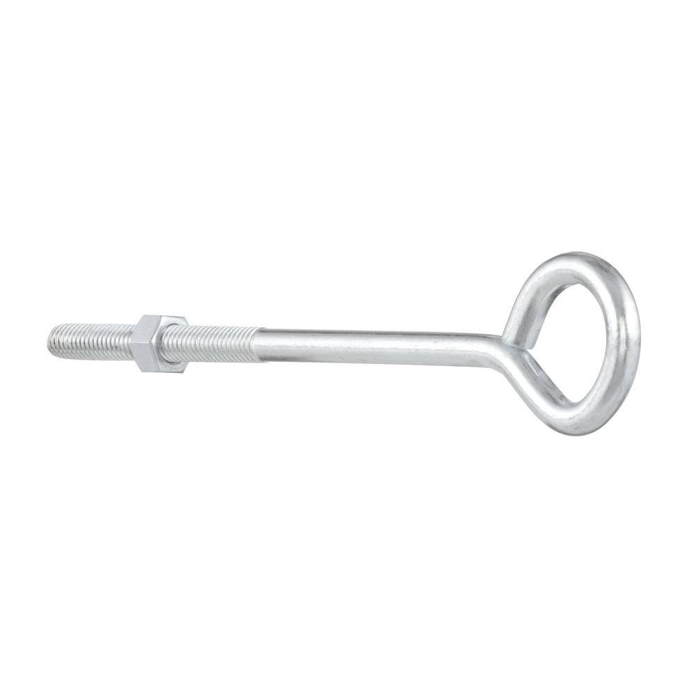 Everbilt 38 in. x 8 in. Zinc-Plated Eye Bolt with Nut 806756