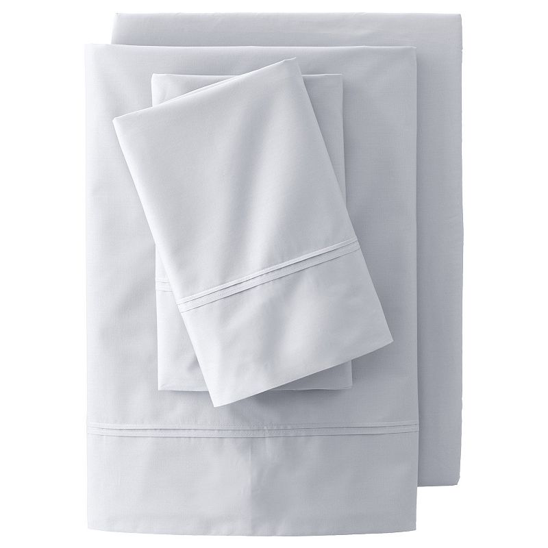 Lands' End 200 Thread Count Percale Pintuck Sheet Set or 2-pack Pillowcase Set